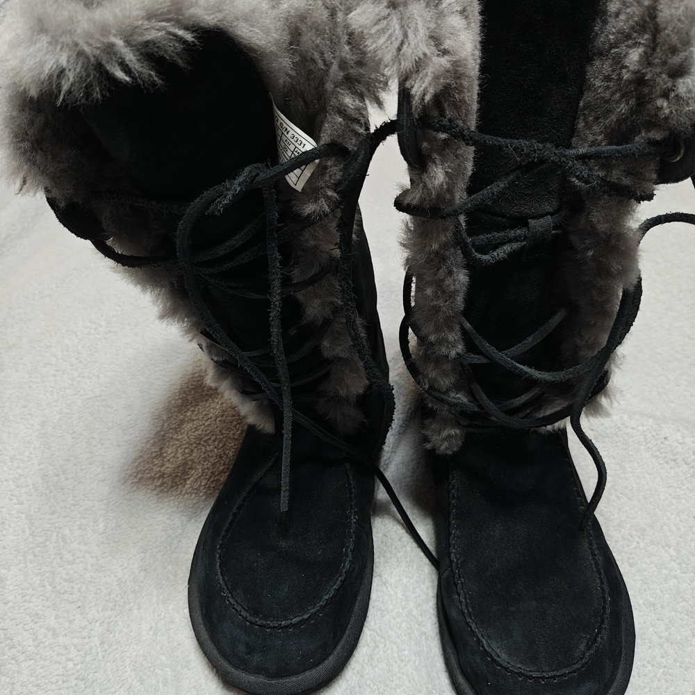 UGG Black and Gray Women's Boots